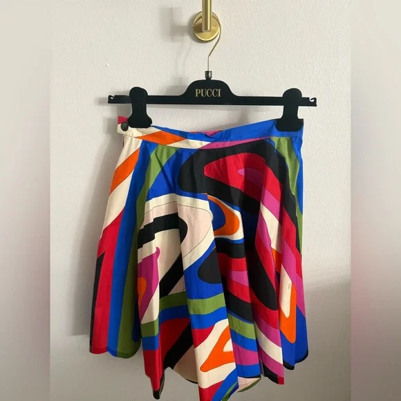 Emilio Pucci Multicolor Abstract Skirt